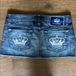 Victoria Beckham R&R Denim Mini Skirt